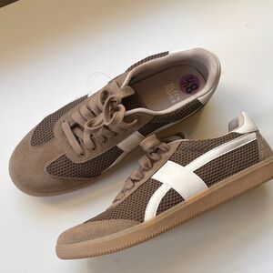 Eileen Fisher Brown and Cream Sneakers